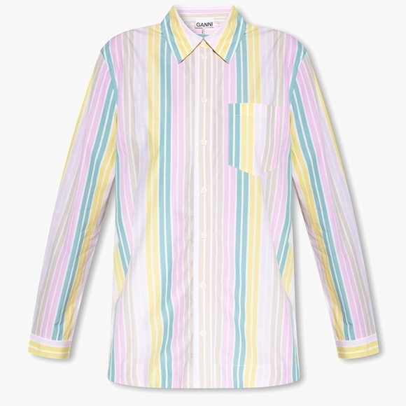 NWOT GANNI STRIPED SHIRT - Picture 7 of 10